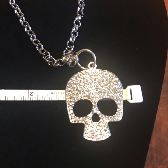 🇺🇸Rhinestone Skull Necklace - Picture 7 of 8